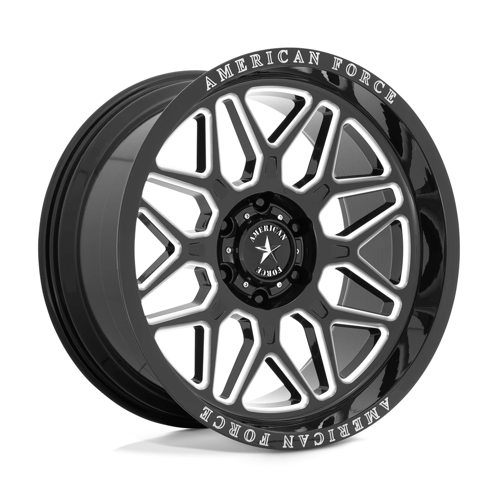 American Force Cast AC001 RUSH 22X10 -18 6X139.7 GLOSS BLACK MILLED