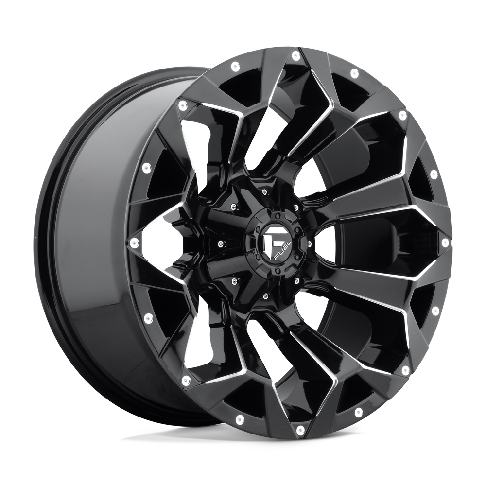 FUEL 1PC D576 ASSAULT 20X9 1 5X139.7/5X150 GLOSS BLACK MILLED