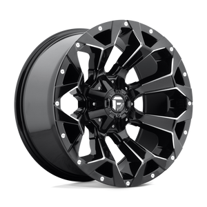 FUEL 1PC D576 ASSAULT 20X9 1 5X139.7/5X150 GLOSS BLACK MILLED