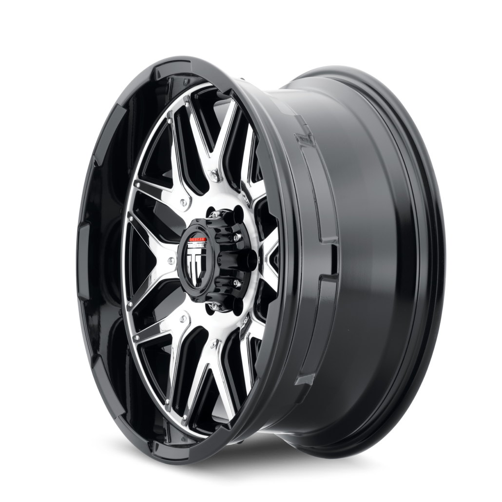 AMERICAN TRUXX GRIND AT151 20x9 -12 6x135 GLOSS BLACK/MACHINED W/ CHROME INSERT