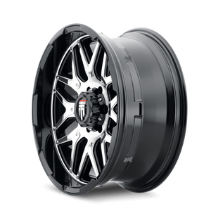 AMERICAN TRUXX GRIND AT151 20x9 -12 6x135 GLOSS BLACK/MACHINED W/ CHROME INSERT