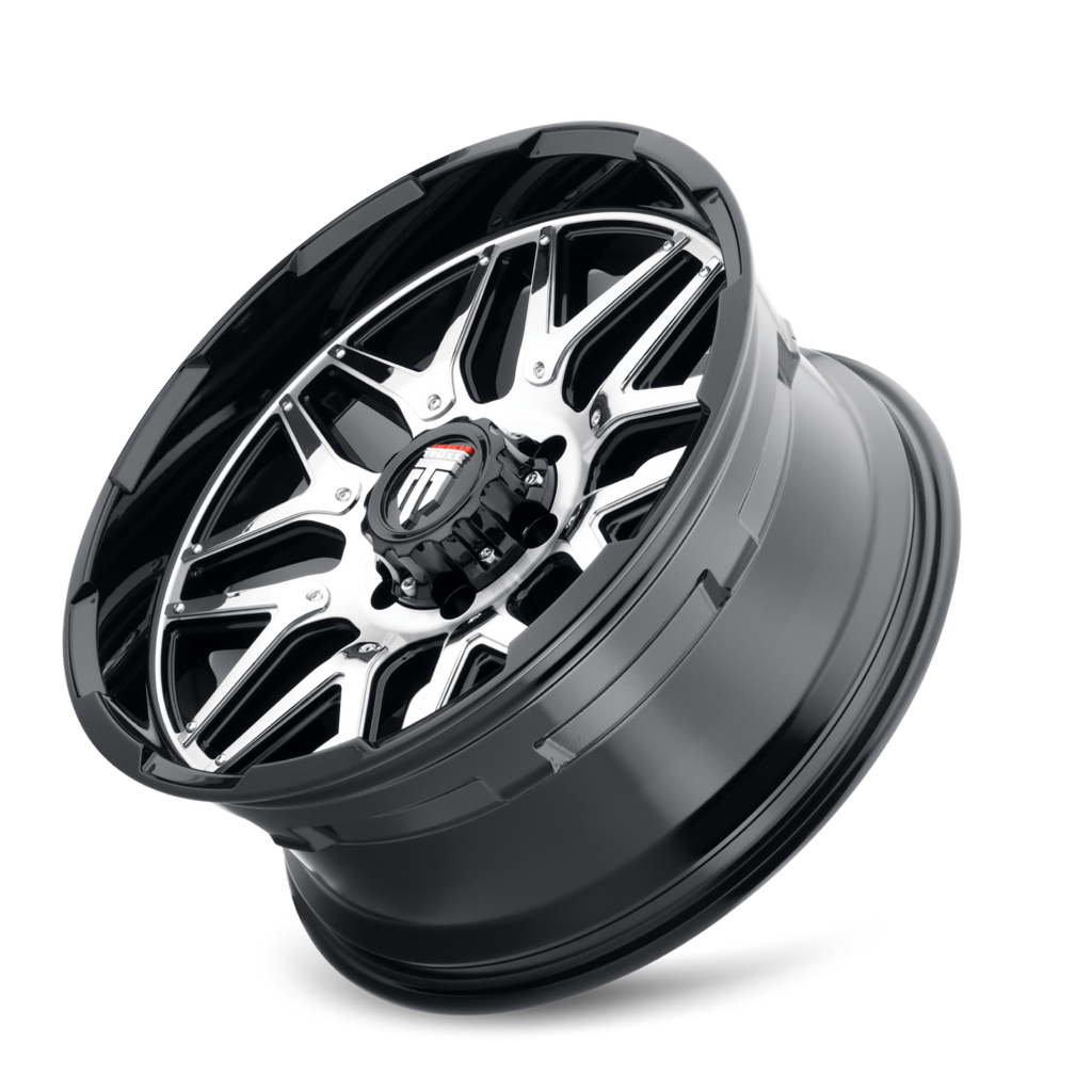 AMERICAN TRUXX GRIND AT151 20x9 -12 6x135 GLOSS BLACK/MACHINED W/ CHROME INSERT