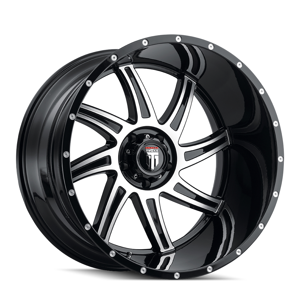 AMERICAN TRUXX VORTEX AT162 24x14 -76 6x135 BLACK/MACHINED