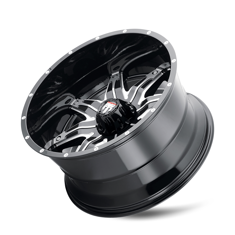 AMERICAN TRUXX LONESTAR AT185 22x12 -44 6x135 BLACK/MACHINED