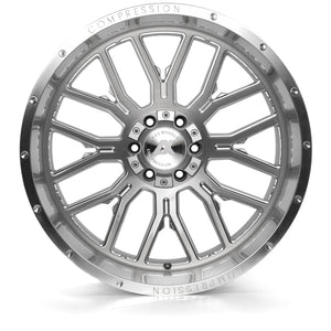 AXE Compression Forged Off-Road AX6.1 24x12 -44 6x135/6x139.7 (6x5.5) Silver Brush Milled