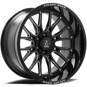 AXE ATLAS 26X12 -44 6x135/139 GLOSS BLACK MILLED