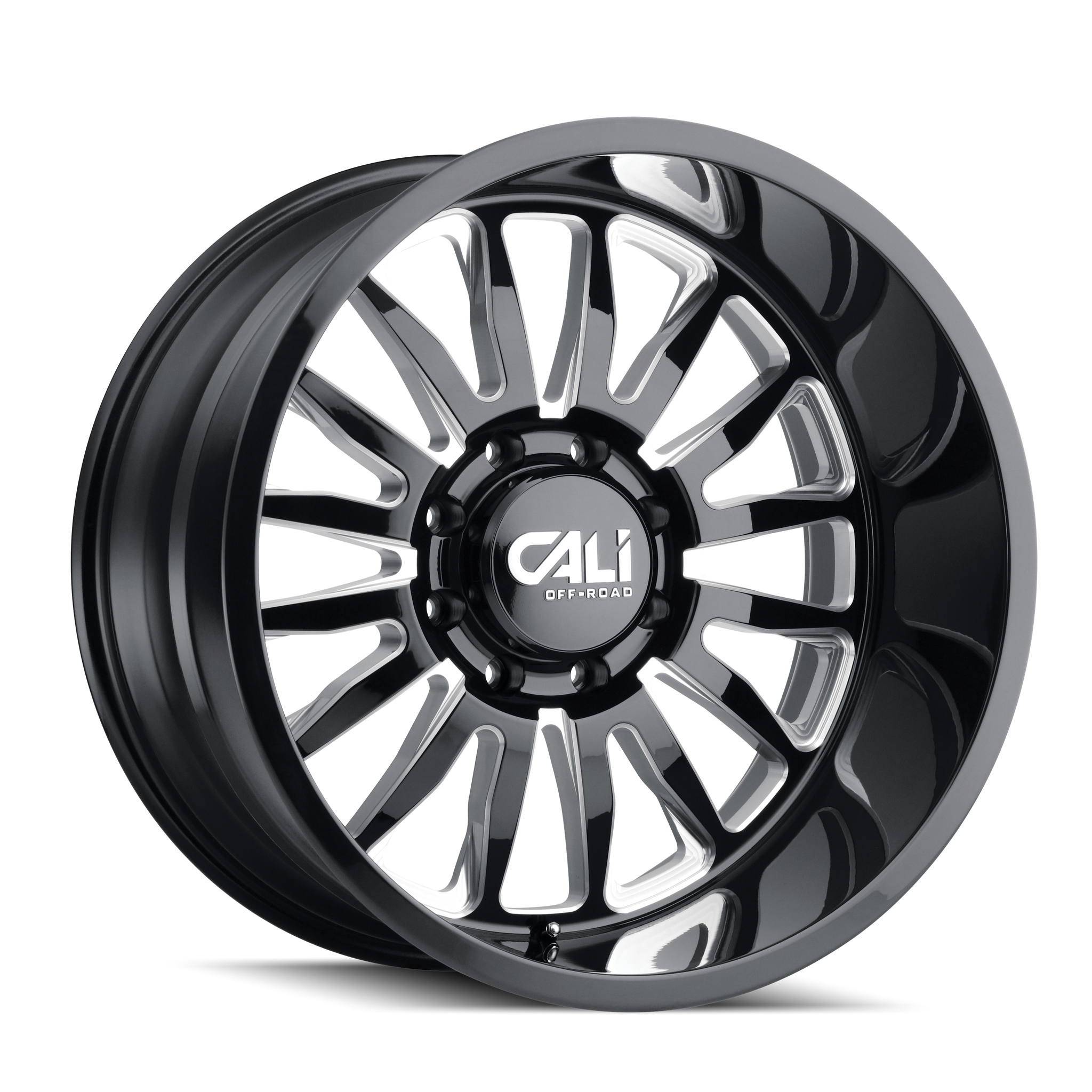 CALI OFF-ROAD SUMMIT 9110 24X14 -76MM 6x135 87.1MM GLOSS BLACK/MILLED SPOKES