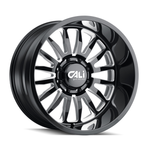 CALI OFF-ROAD SUMMIT 9110 24X14 -76MM 6x135 87.1MM GLOSS BLACK/MILLED SPOKES