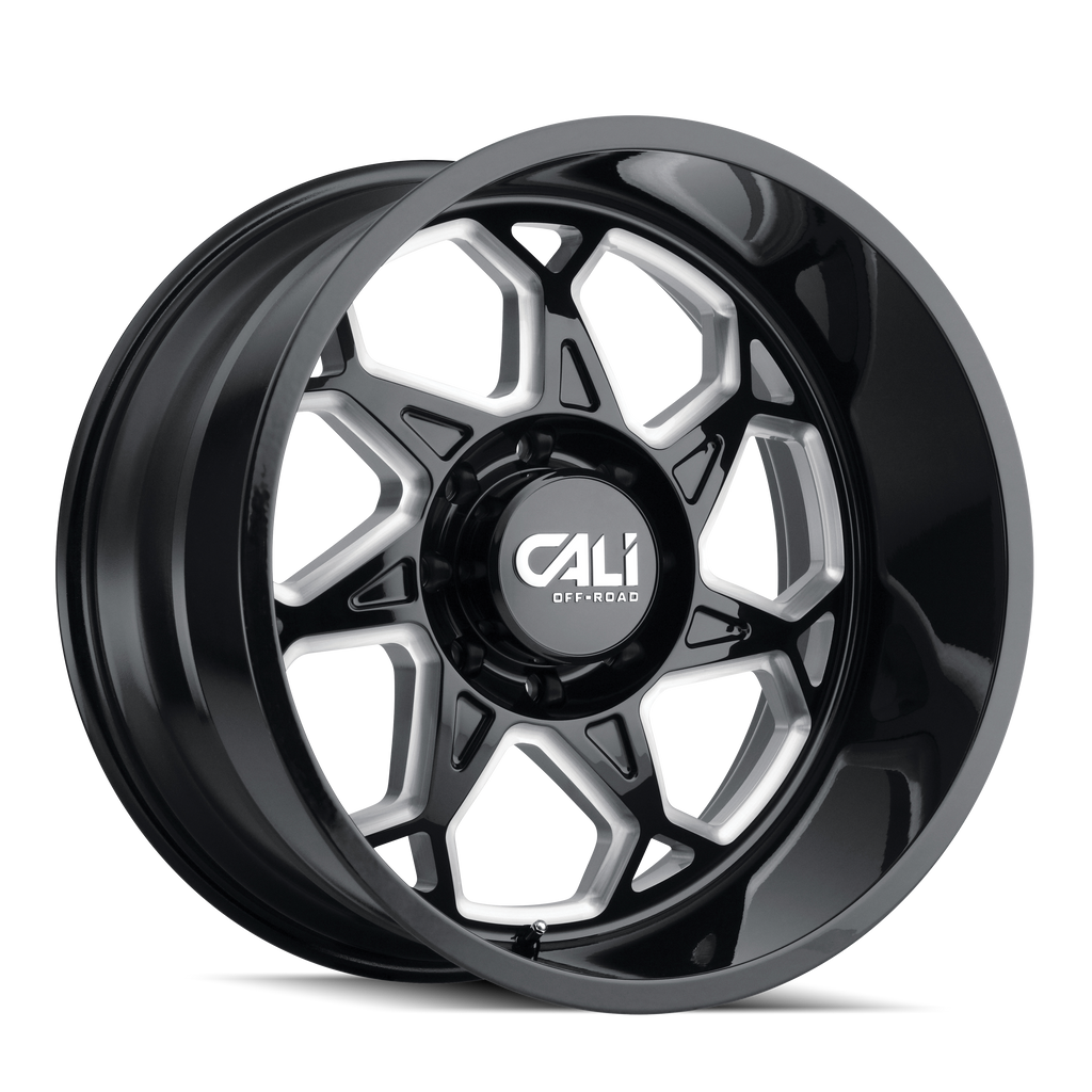 CALI OFF-ROAD SEVENFOLD 9111 20X10 -25MM 5x127 78.1MM GLOSS BLACK/MILLED SPOKES