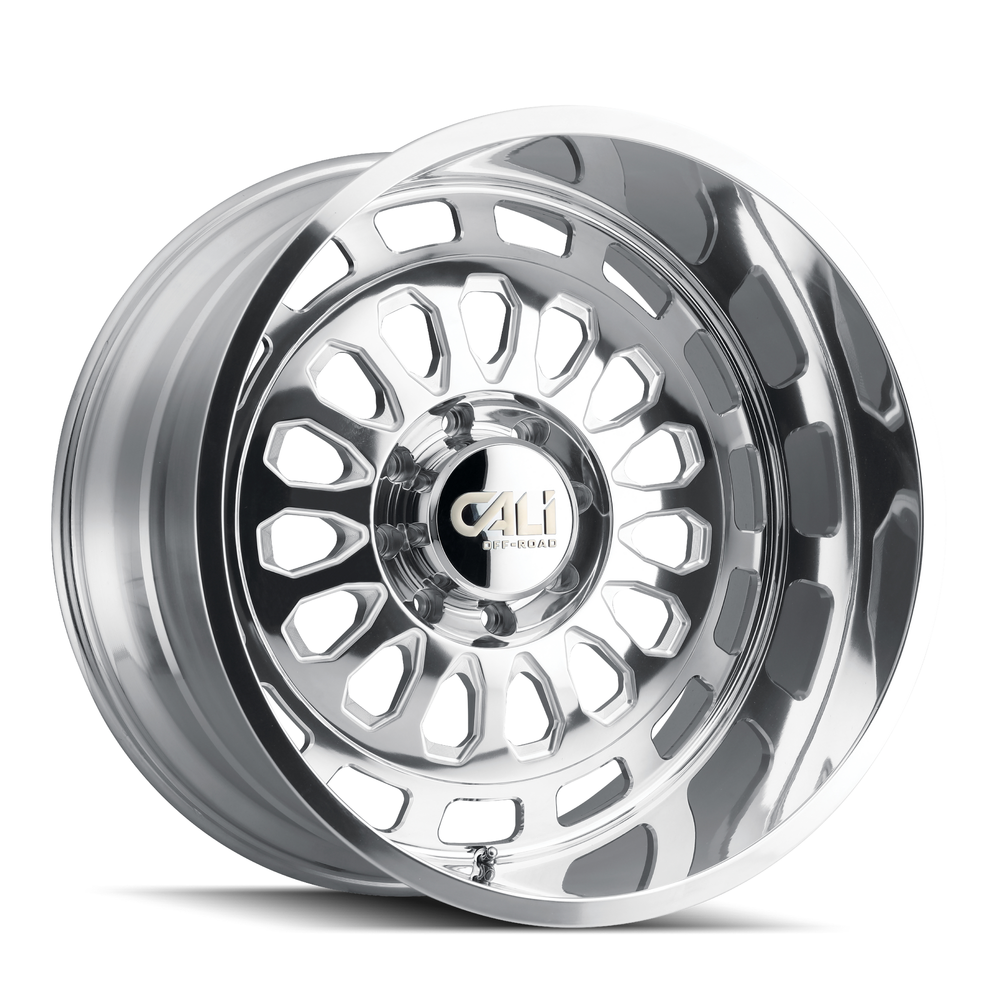 CALI OFF-ROAD PARADOX 9113 22X12 -51MM 6x135 87.1MM POLISHED/MILLED SPOKES