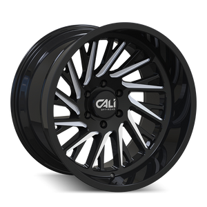 CALI OFF-ROAD PURGE 9114 24X14 -76MM 8x170 125.2MM GLOSS BLACK/MILLED SPOKES