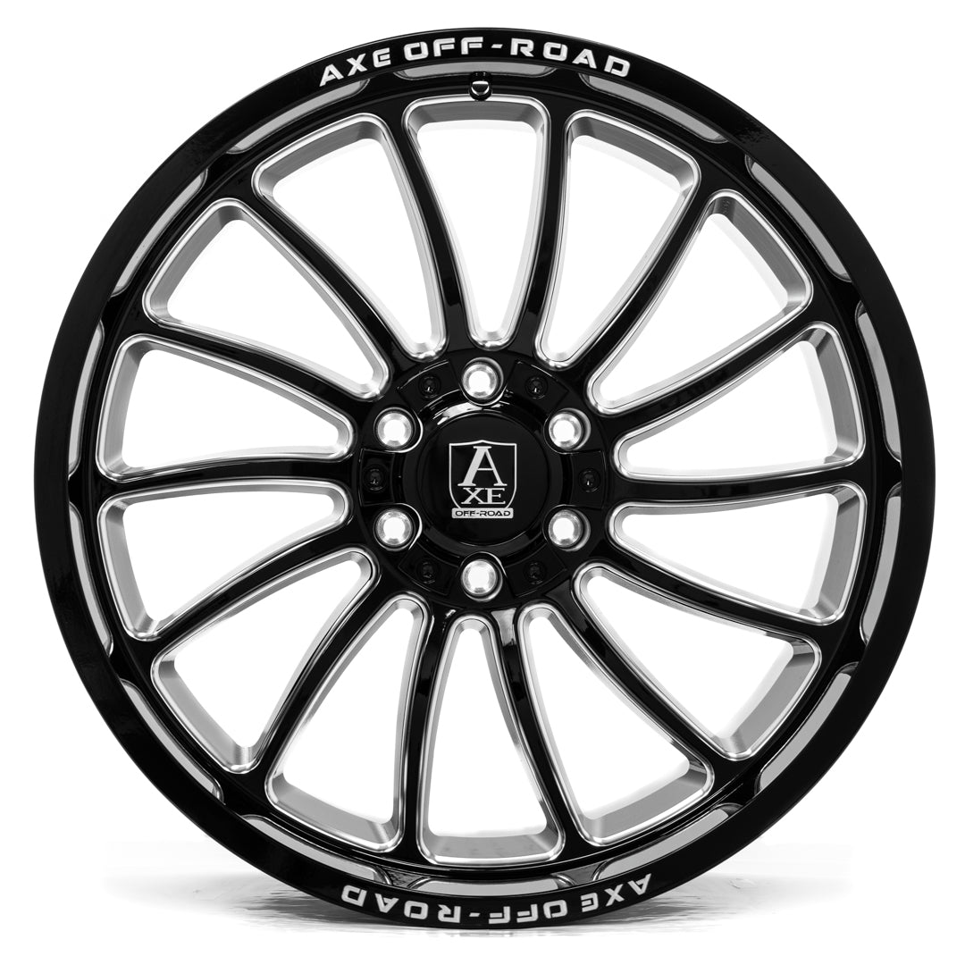 AXE CHRONUS 22X12 -44 8X170 GLOSS BLACK MILLED