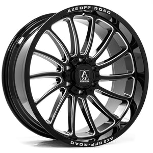 AXE CHRONUS 22X12 -44 5X127/5X139 GLOSS BLACK MILLED