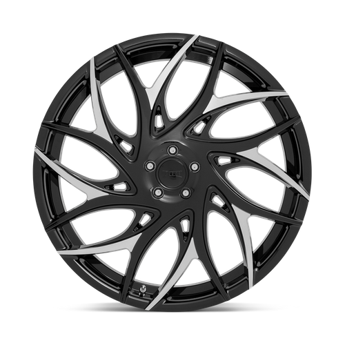 DUB 1PC S259 G.O.A.T. 20X9 35 5X127/5X5.0 Gloss Black With Machined Spokes