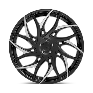 DUB 1PC S259 G.O.A.T. 20X9 35 5X127/5X5.0 Gloss Black With Machined Spokes