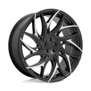 DUB 1PC S259 G.O.A.T. 20X9 35 5X127/5X5.0 Gloss Black With Machined Spokes