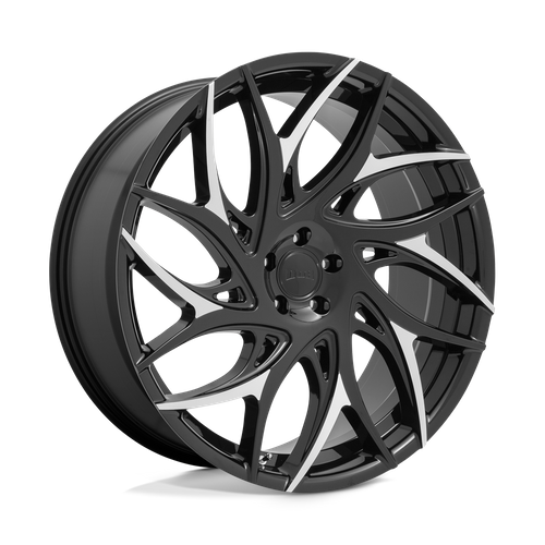 DUB 1PC S259 G.O.A.T. 20X9 35 5X127/5X5.0 Gloss Black With Machined Spokes