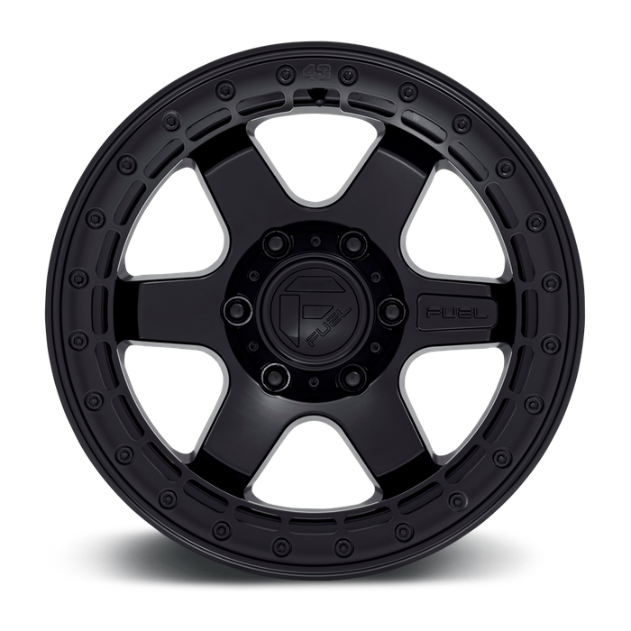 Fuel 1PC D122 BLOCK BEADLOCK 17X8.5 0 6X135/6X5.3 Matte Black With Matte Black Ring