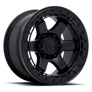 Fuel 1PC D122 BLOCK BEADLOCK 17X8.5 0 6X135/6X5.3 Matte Black With Matte Black Ring