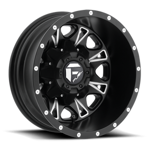 Fuel 1PC D513 THROTTLE 17x6.5 -140 8x165.1/8x6.5 MATTE BLACK MILLED