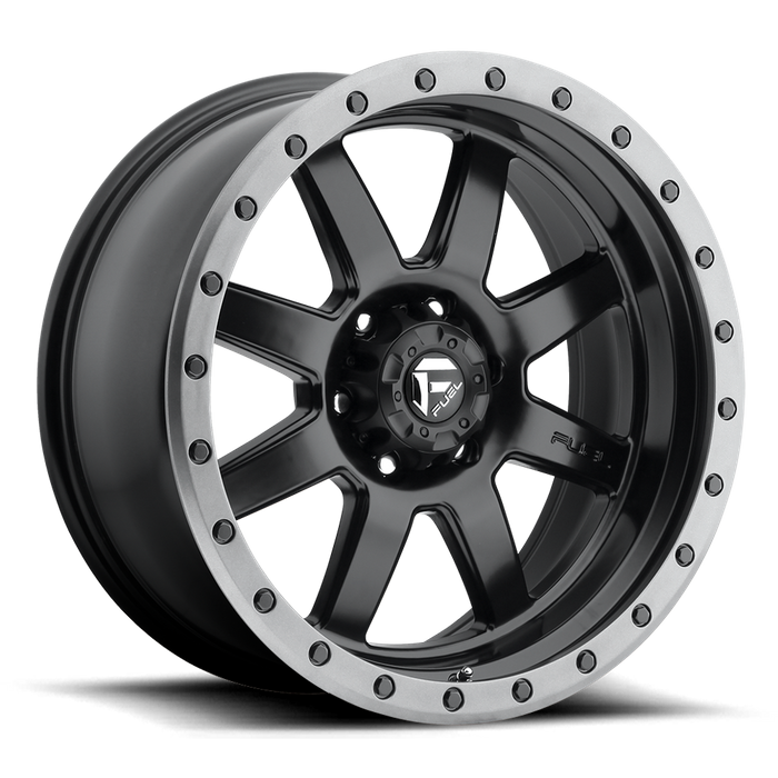 Fuel 1PC D551 TROPHY 17X8.5 -6 5X127/5X5.0 MATTE BLACK GUN METAL RING