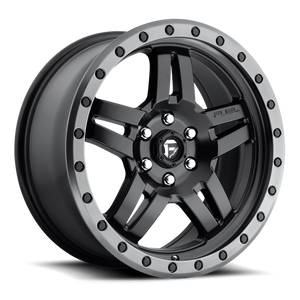 Fuel 1PC D557 ANZA 17x8.5 -6 6x139.7/6x5.5 MATTE BLACK GUN METAL RING