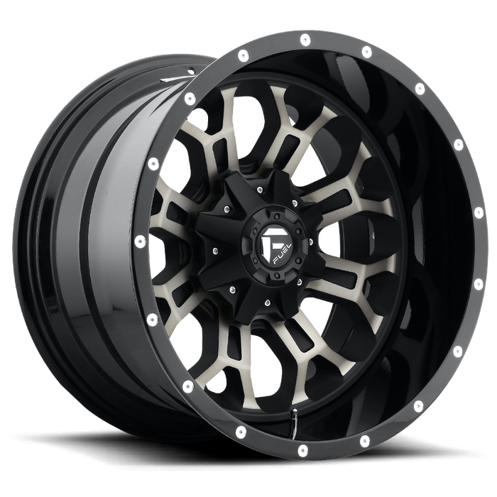 Fuel 1PC D561 CRUSH 18x9 1 6x135/6x139.7/6x135/5.5 GLOSS MACHINED DOUBLE DARK TINT