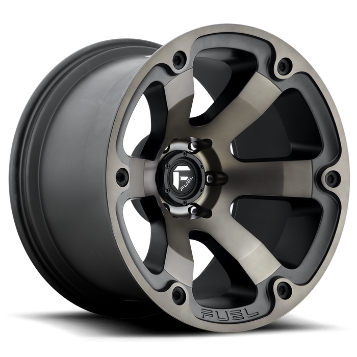 Fuel 1PC D564 BEAST 20x10 -18 8x165.1/8x6.5 MATTE BLACK DOUBLE DARK TINT