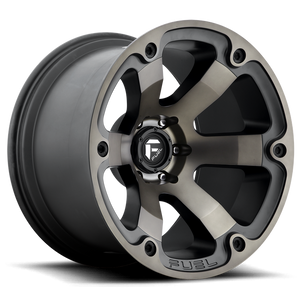 Fuel 1PC D564 BEAST 20x10 -18 8x165.1/8x6.5 MATTE BLACK DOUBLE DARK TINT