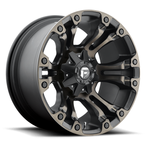 Fuel 1PC D569 VAPOR 17x10 -18 8x165.1/8x6.5 MATTE BLACK DOUBLE DARK TINT