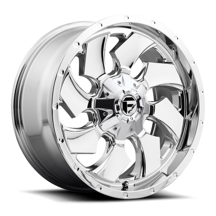 Fuel 1PC D573 CLEAVER 22x12 -44 6x135/6x139.7/6x135/5.5 CHROME PLATED