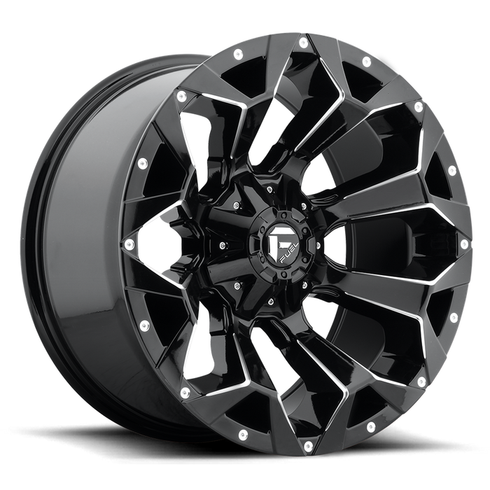 Fuel 1PC D576 ASSAULT 18x9 19 6x135/6x139.7/6x135/5.5 GLOSS BLACK MILLED