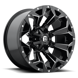 Fuel 1PC D576 ASSAULT 20x10 -18 5x139.7/5x150/5x5.5/150 GLOSS BLACK MILLED