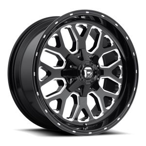 Fuel 1PC D588 TITAN 20x10 -18 6x135/6x139.7/6x135/5.5 GLOSS BLACK MILLED