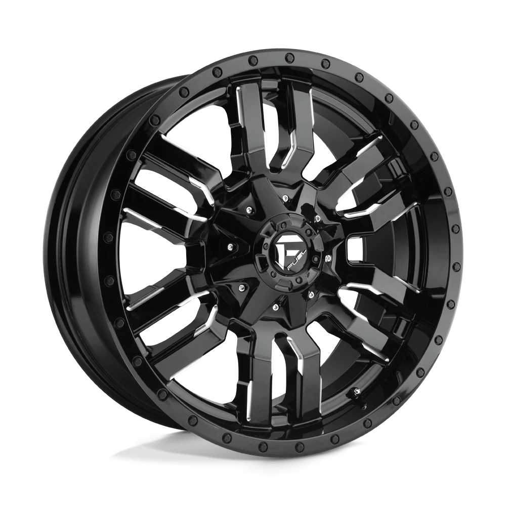 Fuel 1PC D595 SLEDGE 20X10 -19 6X135/6X139.7 GLOSS BLACK MILLED