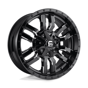 Fuel 1PC D595 SLEDGE 20X10 -19 6X135/6X139.7 GLOSS BLACK MILLED