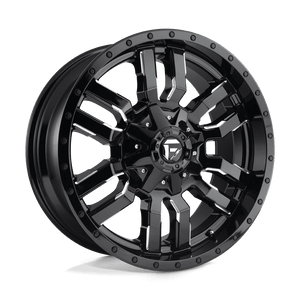 Fuel 1PC D595 SLEDGE 20X9 1 5X114.3/5X127 GLOSS BLACK MILLED