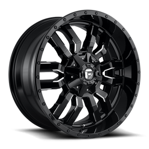 Fuel 1PC D595 SLEDGE 20x10 -18 5x139.7/5x150/5x5.5/150 GLOSS BLACK MILLED