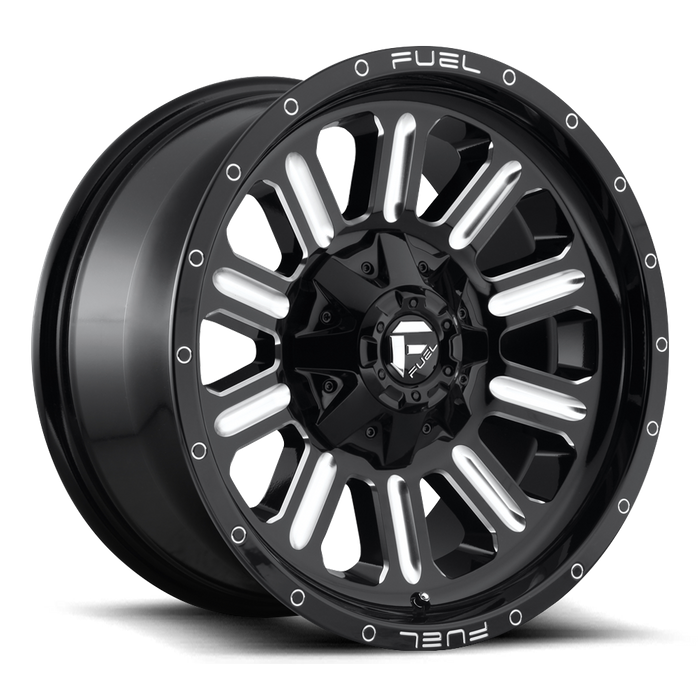 Fuel 1PC D620 HARDLINE 20x10 -18 8x165.1/8x6.5 GLOSS BLACK MILLED