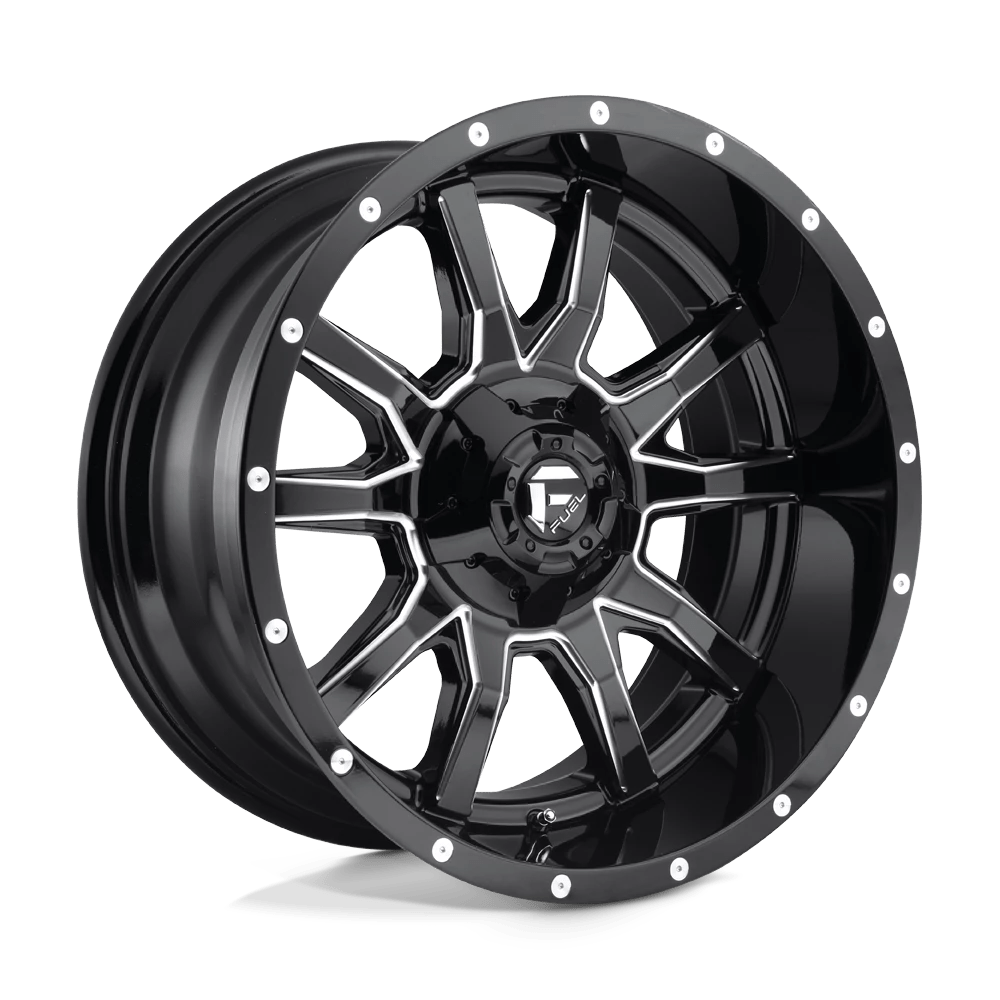 Fuel 1PC D627 VANDAL 20X9 19 6X135/6X139.7 GLOSS BLACK MILLED