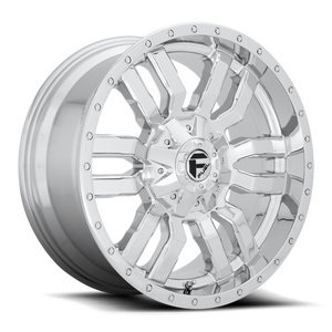 Fuel 1PC D631 SLEDGE 20x10 -18 5x139.7/5x150/5x5.5/150 CHROME PLATED
