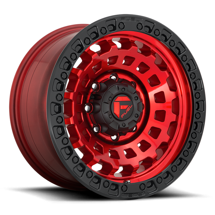 Fuel 1PC D632 ZEPHYR 20x9 20 6x139.7/6x5.5 CANDY RED BLACK BEAD RING