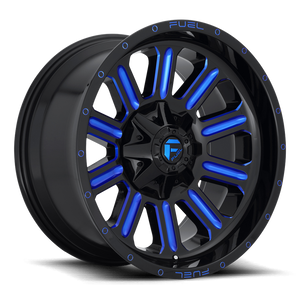 Fuel 1PC D646 HARDLINE 20x10 -18 8x170/8x6.7 GLOSS BLACK BLUE TINTED CLEAR