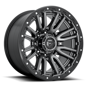Fuel 1PC D680 REBEL 22x10 -18 8x165.1/8x6.5 MATTE GUN METAL BLACK BEAD RING