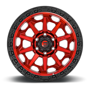 Fuel 1PC D695 COVERT 18x9 -12 6x135/6X5.3 CANDY RED BLACK BEAD RING