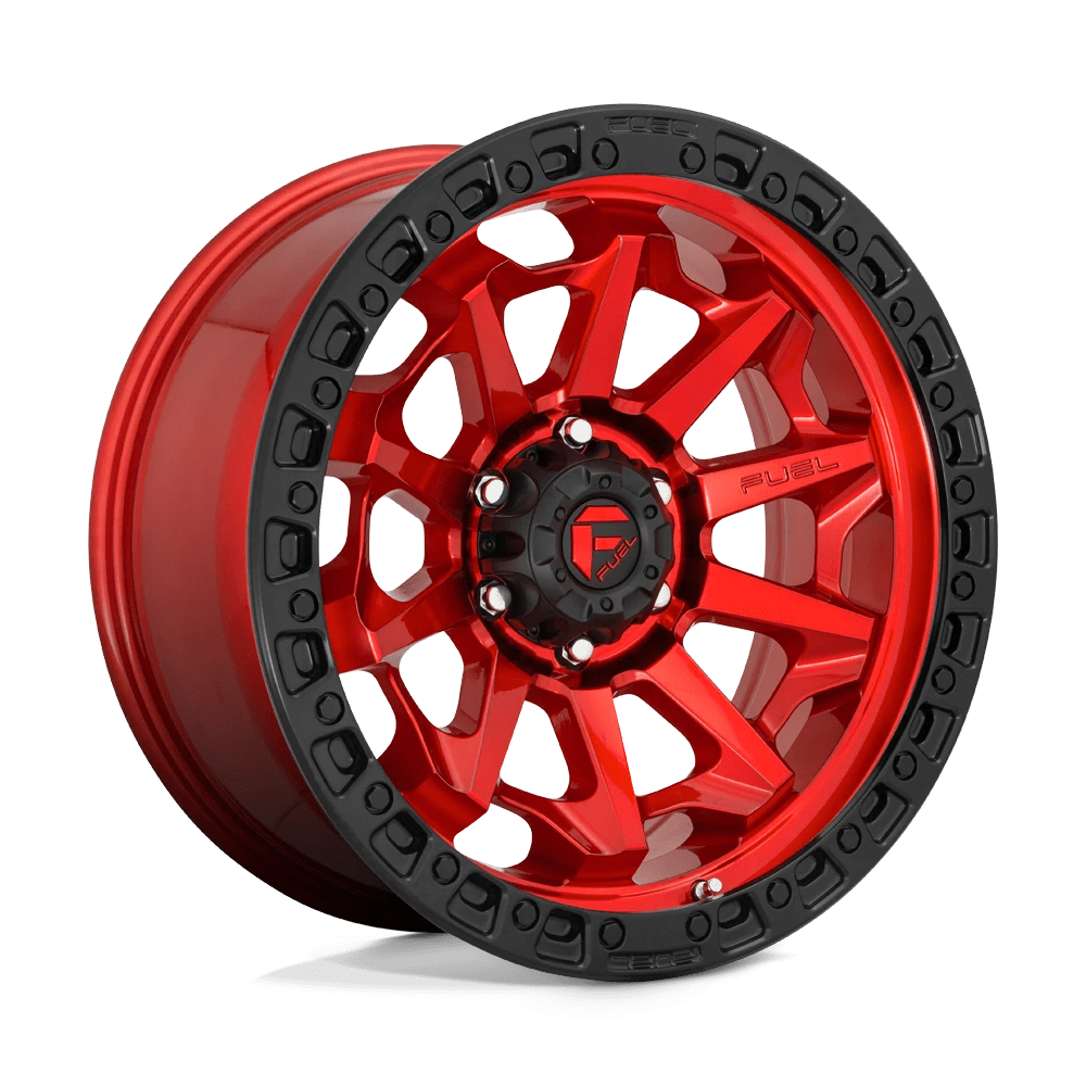 Fuel 1PC D695 COVERT 18x9 20 8x170/8x6.7 CANDY RED BLACK BEAD RING