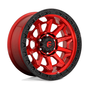 Fuel 1PC D695 COVERT 20x10 -18 8x170/8x6.7 CANDY RED BLACK BEAD RING