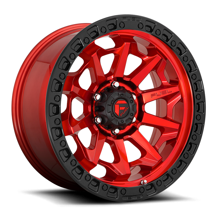 Fuel 1PC D695 COVERT 20x10 -18 8x170/8x6.7 CANDY RED BLACK BEAD RING