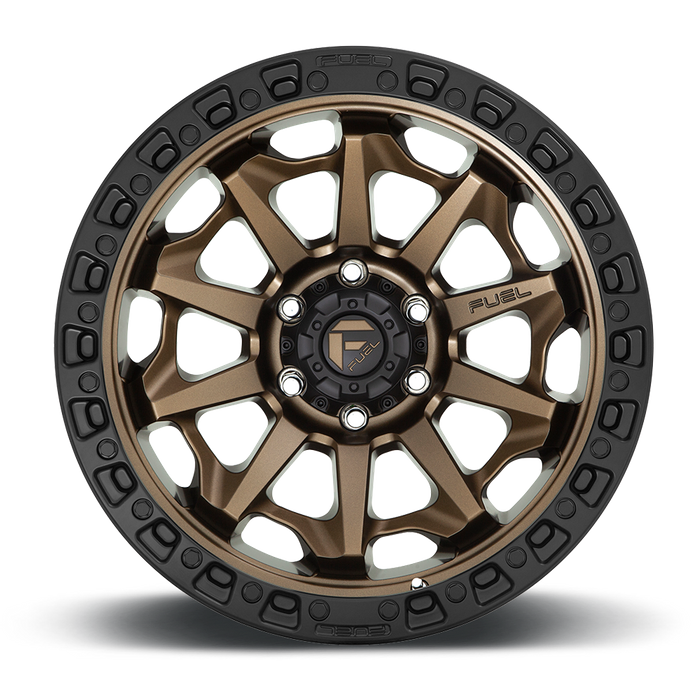 Fuel 1PC D696 COVERT 20x10 -18 8x170/8x6.7 MATTE BRONZE BLACK BEAD RING