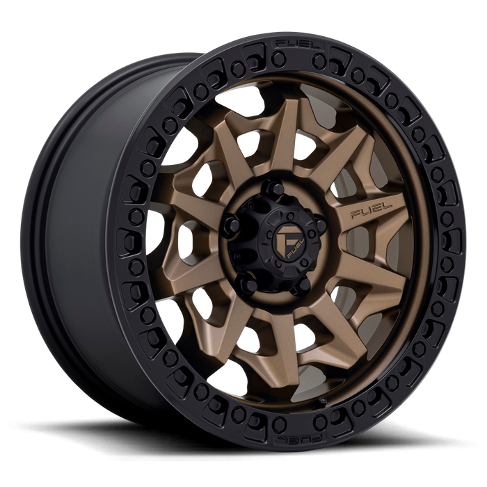 Fuel 1PC D696 COVERT 17x9 1 8x165.1/8x6.5 MATTE BRONZE BLACK BEAD RING